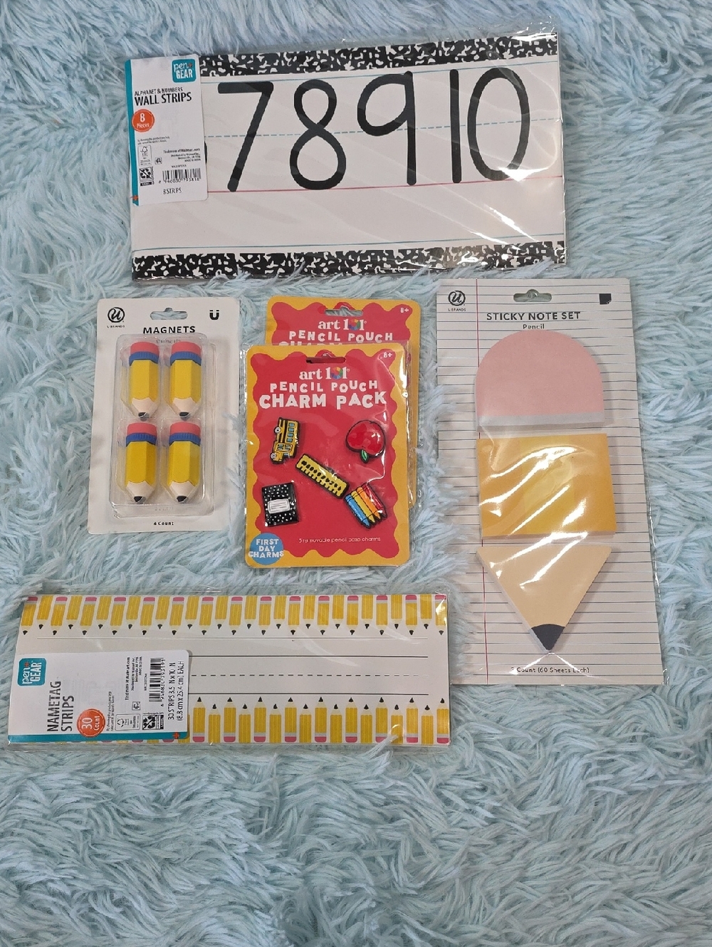 Set of 5 Fun School Supplies Teacher Supply‎ Decorations
